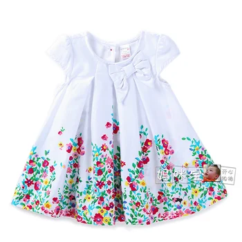 new 2019 summer dress baby girl clothes children short sleeves fresh flowers bow princess dress vestidos infantis Casual dresses beautiful carnation flower vest dress runway vintage key dress vestidos infantis baby girl clothes 8002