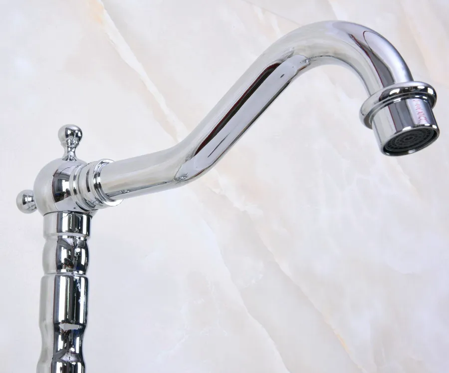 Polished Chrome Brass Swivel Spout One Hole/Handle Kitchen/Bar Bathroom Sink Faucet Hot&Cold Mixer Tap anf927