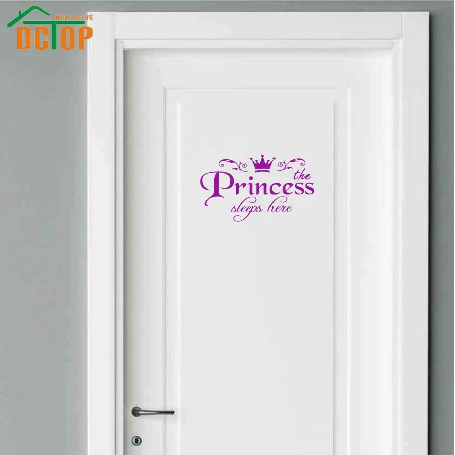 

DIY Removable Princess Sleeps Here Wall Stickers Art Vinyl Door Decals Home Baby Girls Kids Rooms Bedrooms Dormitory Decoration