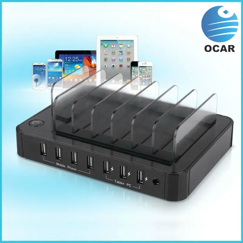 7 ports USB Charger Black 029