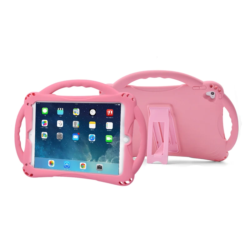 

For New iPad 9.7 2018 2017 Case Silicon Safe Kids Tablet Kickstand Cover for iPad 2 3 4 Air 1 2 Pro 9.7 Mini 1 2 3 4 Funda Coque