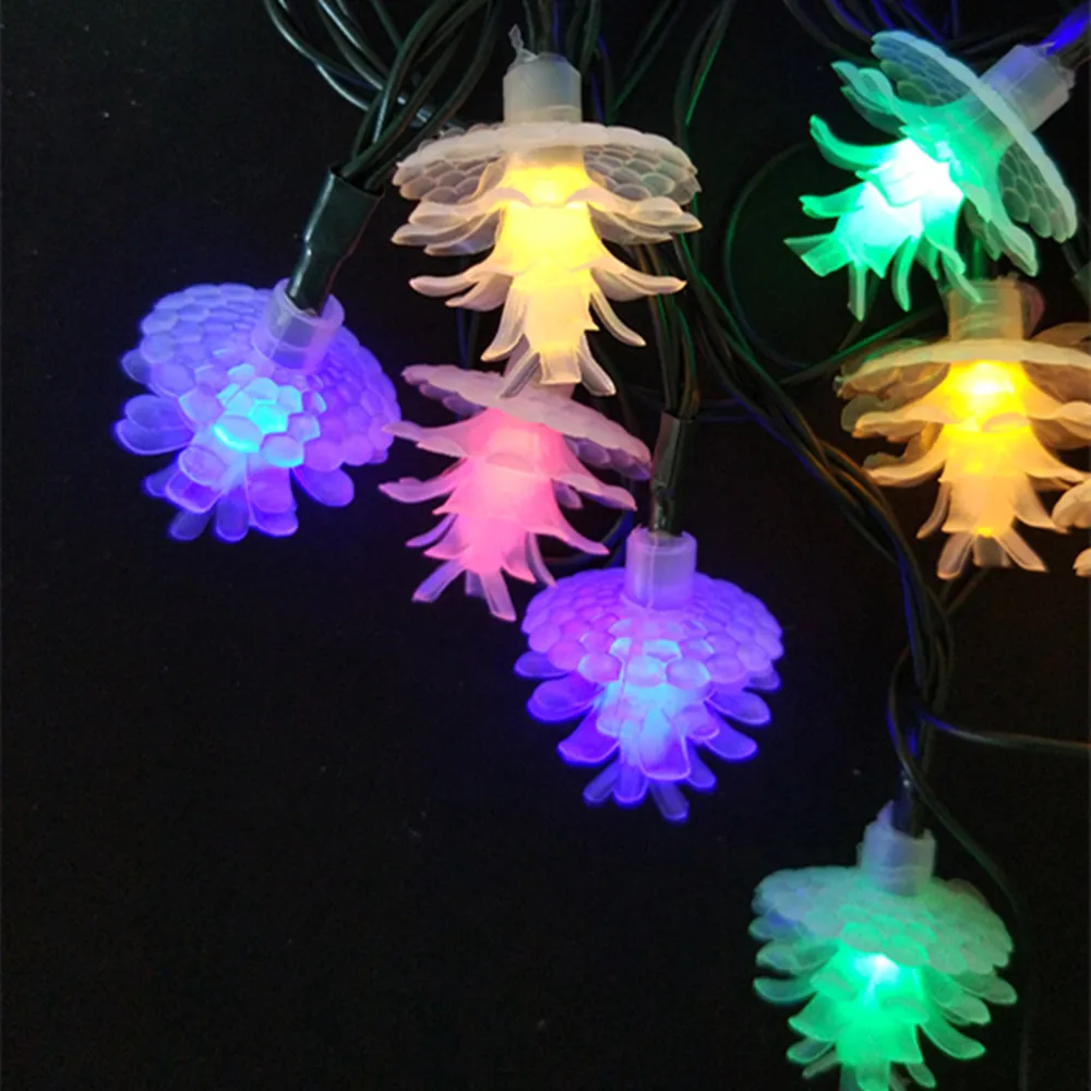 RGB solar pine corn lights