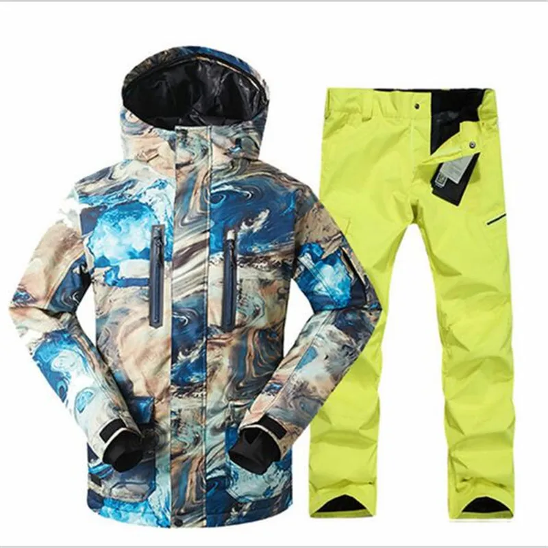 Сноуборд куртка+ Pantalones Masculina Nueva Gsou Hombres Traje de Impermeable al Aire Libre Deporte Campin