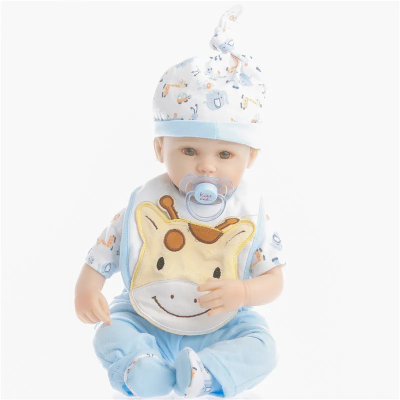 

SanyDoll 16 inch 40 cm Silicone baby reborn dolls, lifelike doll reborn Fashion cute doll