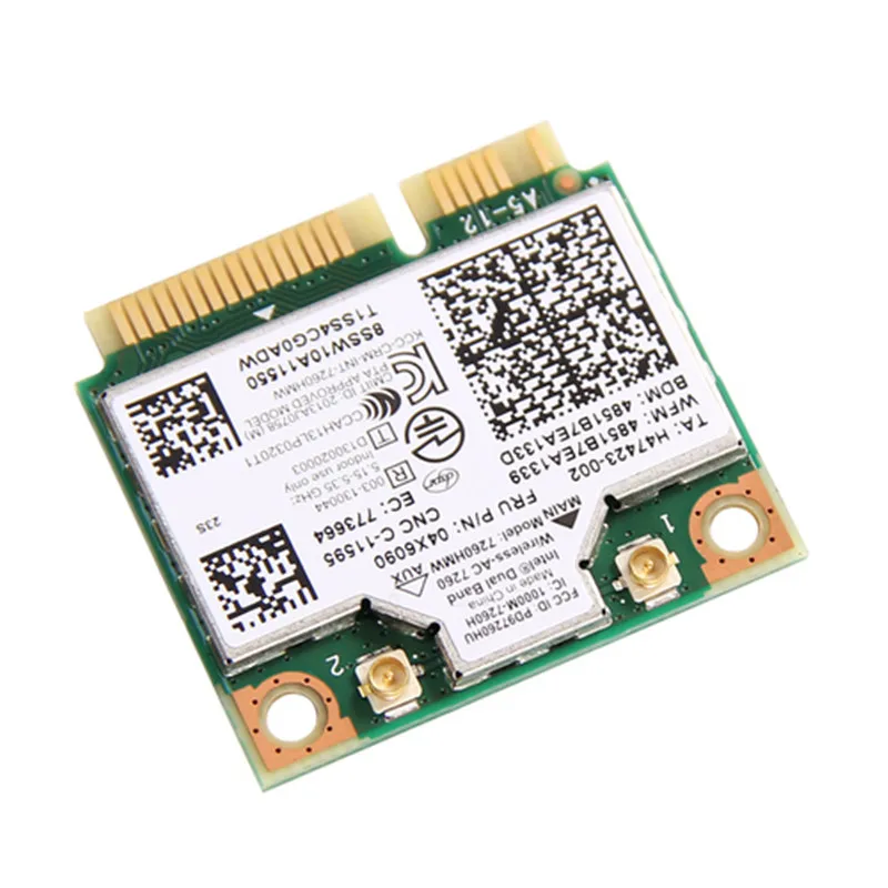 Двухдиапазонный беспроводной адаптер для Intel 7260 7260HMW 802.11ac Mini PCI E Wifi BT4.0 карта 867 м