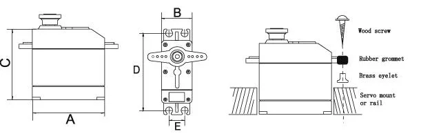 1 шт. cys-s2112 цифровой coreless servo и металла Шестерни Servo 50 г 14kg. см 40.1x20.1x37.3 мм