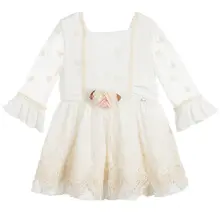 Кружевное платье принцессы с цветами для девочек