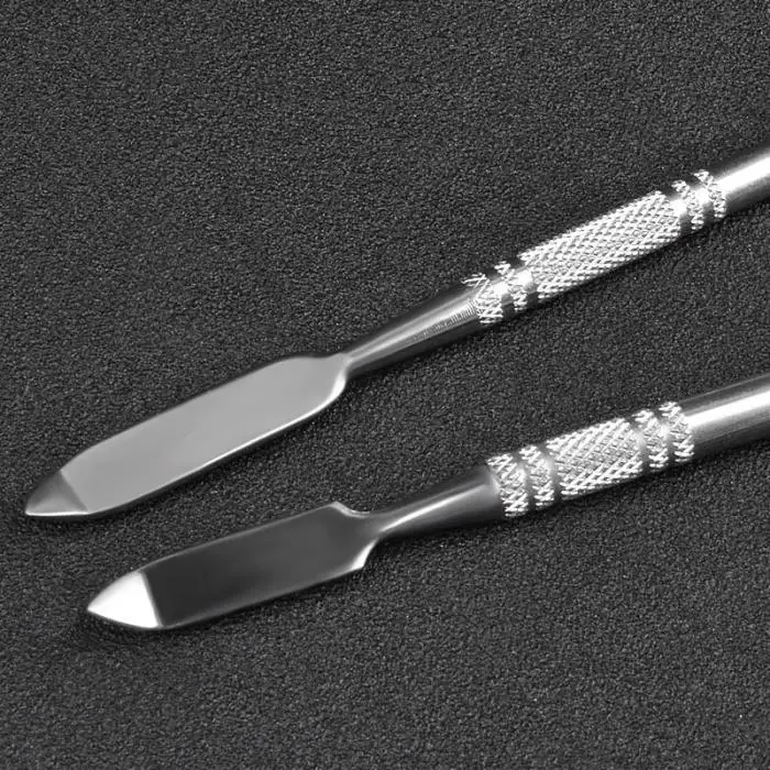 Dropshipping Stainless Steel Makeup Tool Double Head Spatula for Mixing Cosmetic SMJ
