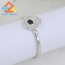 Vintage Silber Color declaración anillo para las mujeres 2017 Fátima ojo mano tibetano anillos joyería étnica