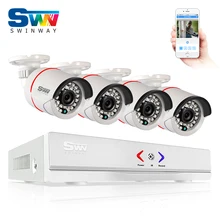 Newest!4CH 1080N HDMI DVR CCTV System&720P 1800TVL HD Outdoor Weatherproof Security Camera Home Video Surveillance Email Alarm