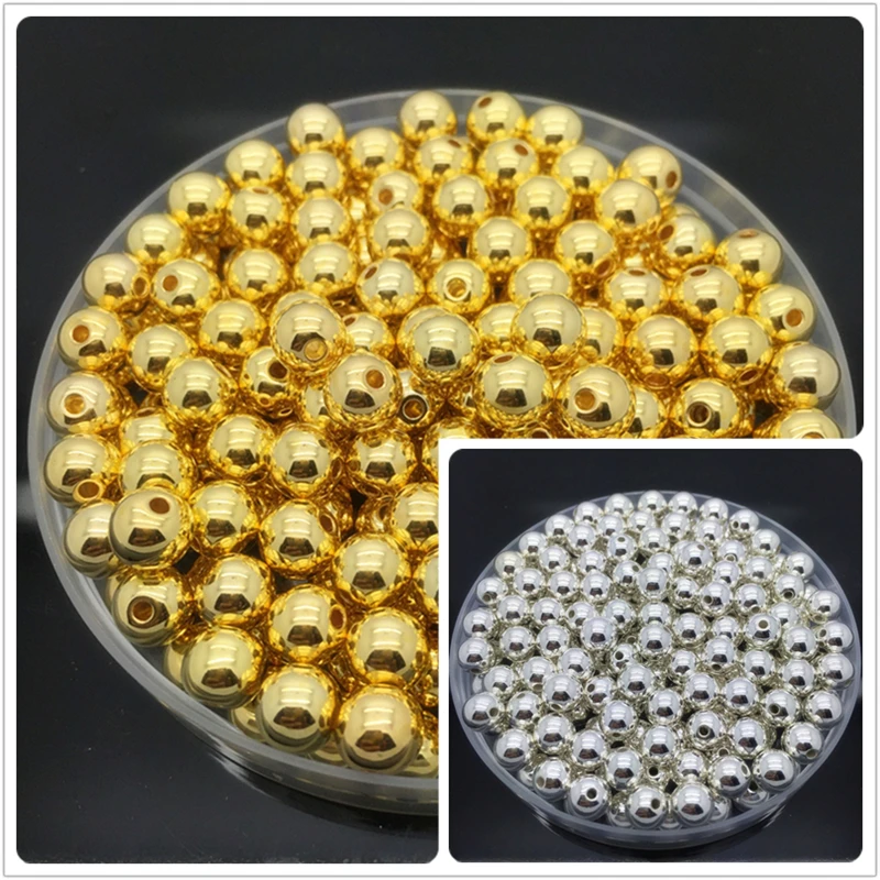 

4mm 6mm 8mm 10mm Imitation Pearls Round Pearl Spacer Loose Beads For Jewelry Making Necklace Bracelet Earring Accessories