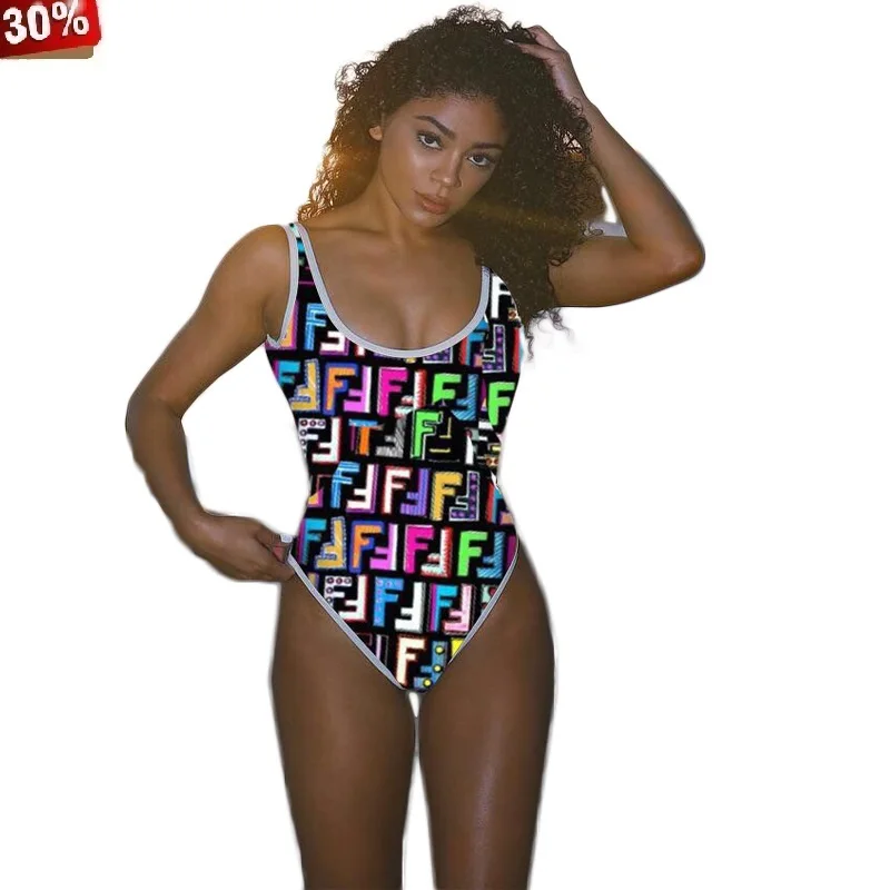 

African Sexy Women Summer Bodysuits Beach 2019 Leopard Print Halter Bandage Swim&suit Backless Swim&wear Push Up Beach Bodysuit