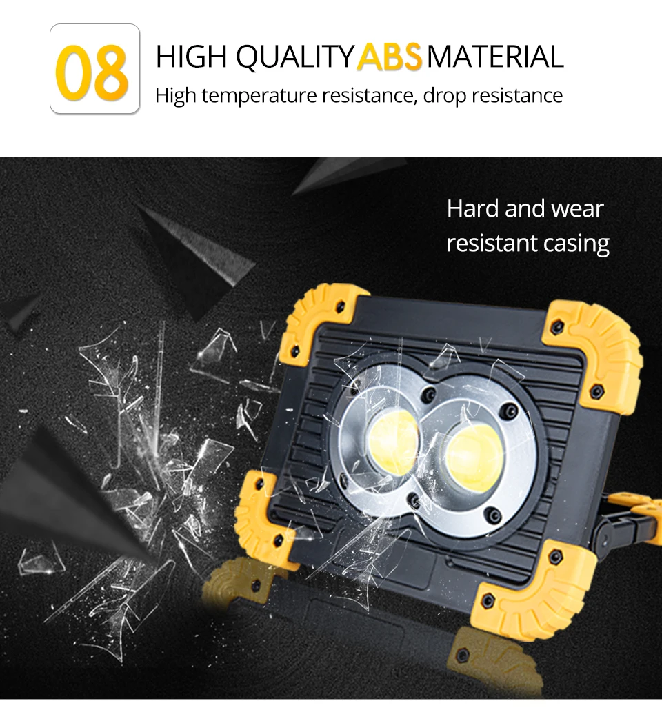 20W Portable Lantern Light USB RechargeableBattery Powered COB Floodlight Outdoor Camping Lawn Work Lamp Lantern LED Worklight (13)
