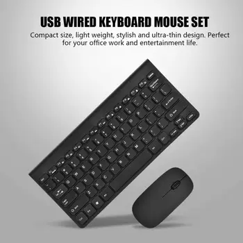 

Ultra-Thin USB Wired Keyboard Optical Mouse Mice Set Combo for PC Laptop