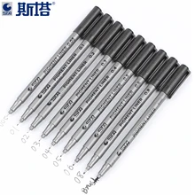 STA 9 шт., маркеры для художников, черные пигменты для рисования, тонкие карандаши, набор ручек для различной ширины, фирменный дизайн, авторучка, авторучка, искусство