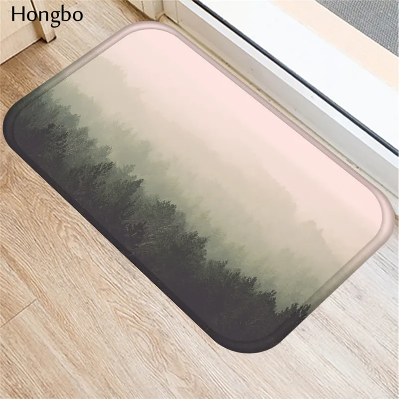 Hongbo, современный стиль, лесной пейзаж, принт, ковры, Противоскользящий коврик для пола, уличные коврики, модные коврики для передней двери