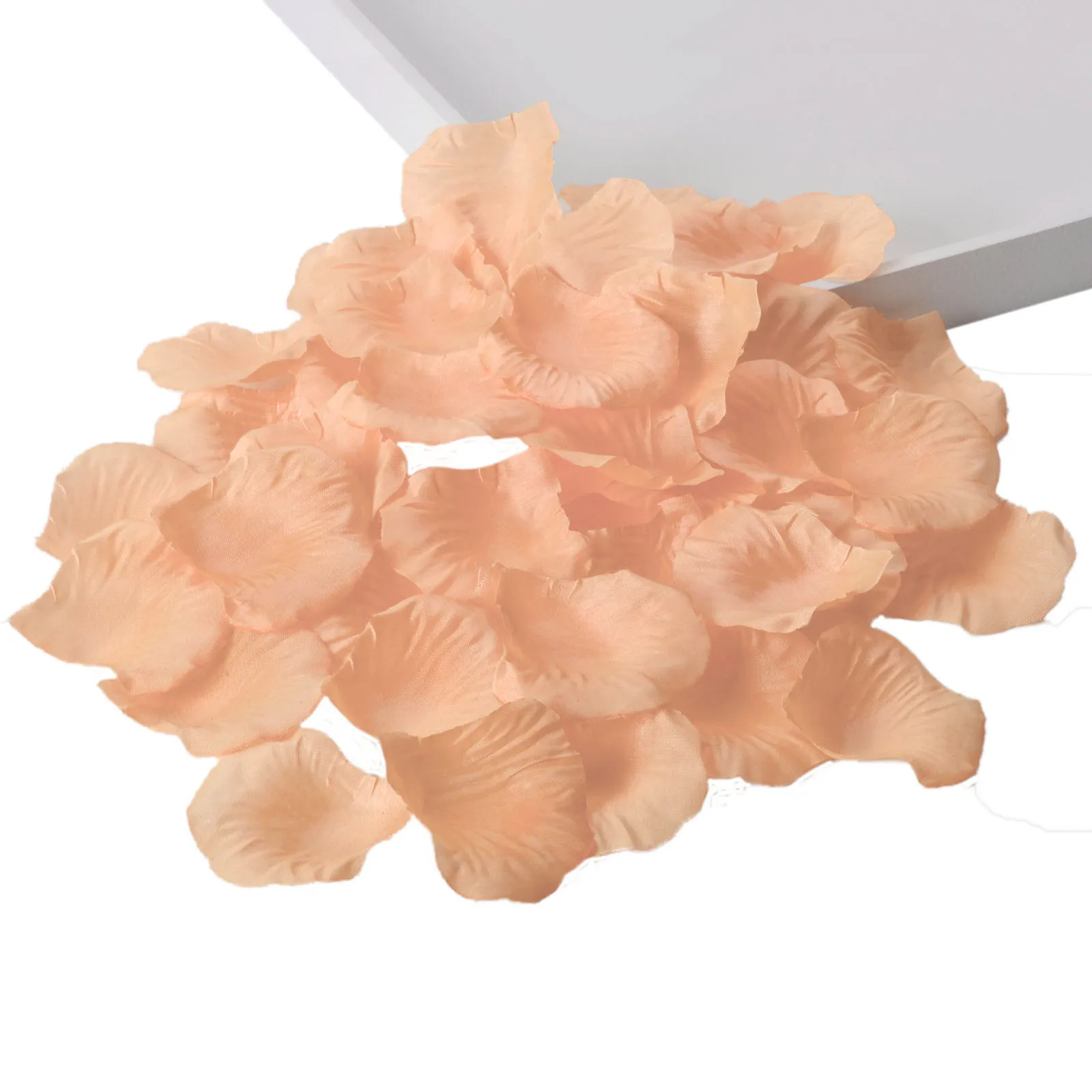 

100pcs/lot Peach Silk Rose Petals Flower Celebration Wedding Party Banquet Decor Many Colors Hot Sale