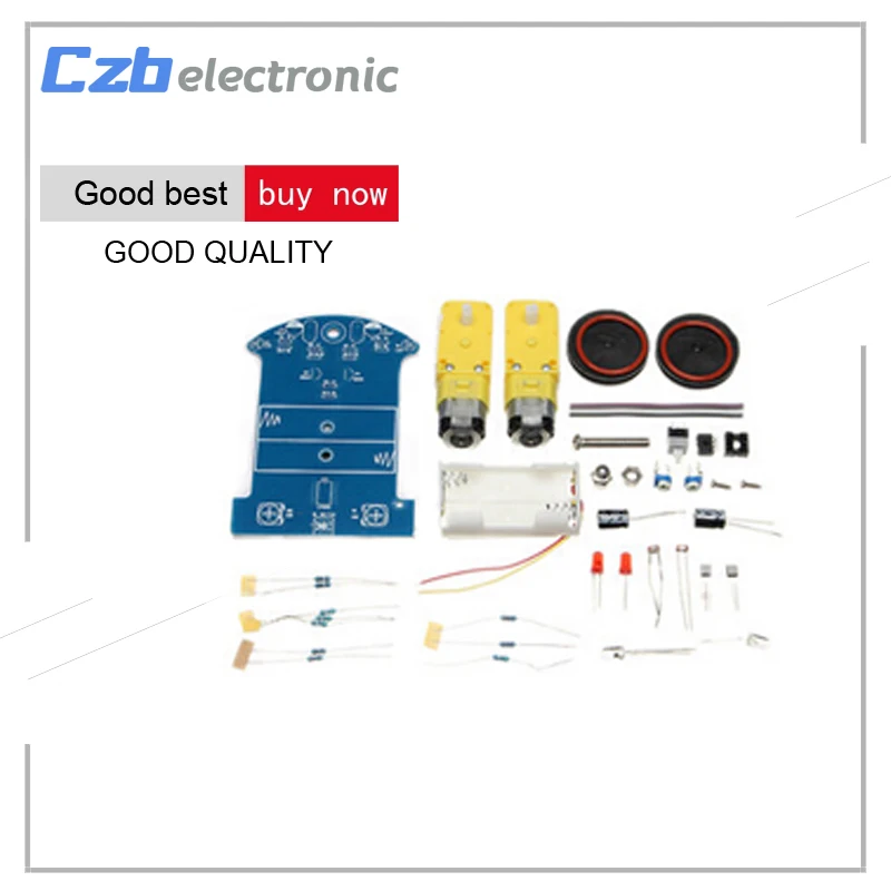 

D2-1 DIY Kit Intelligent Tracking Line Smart Car Kit Suite TT Motor Electronic Production Smart Patrol Automobile Parts