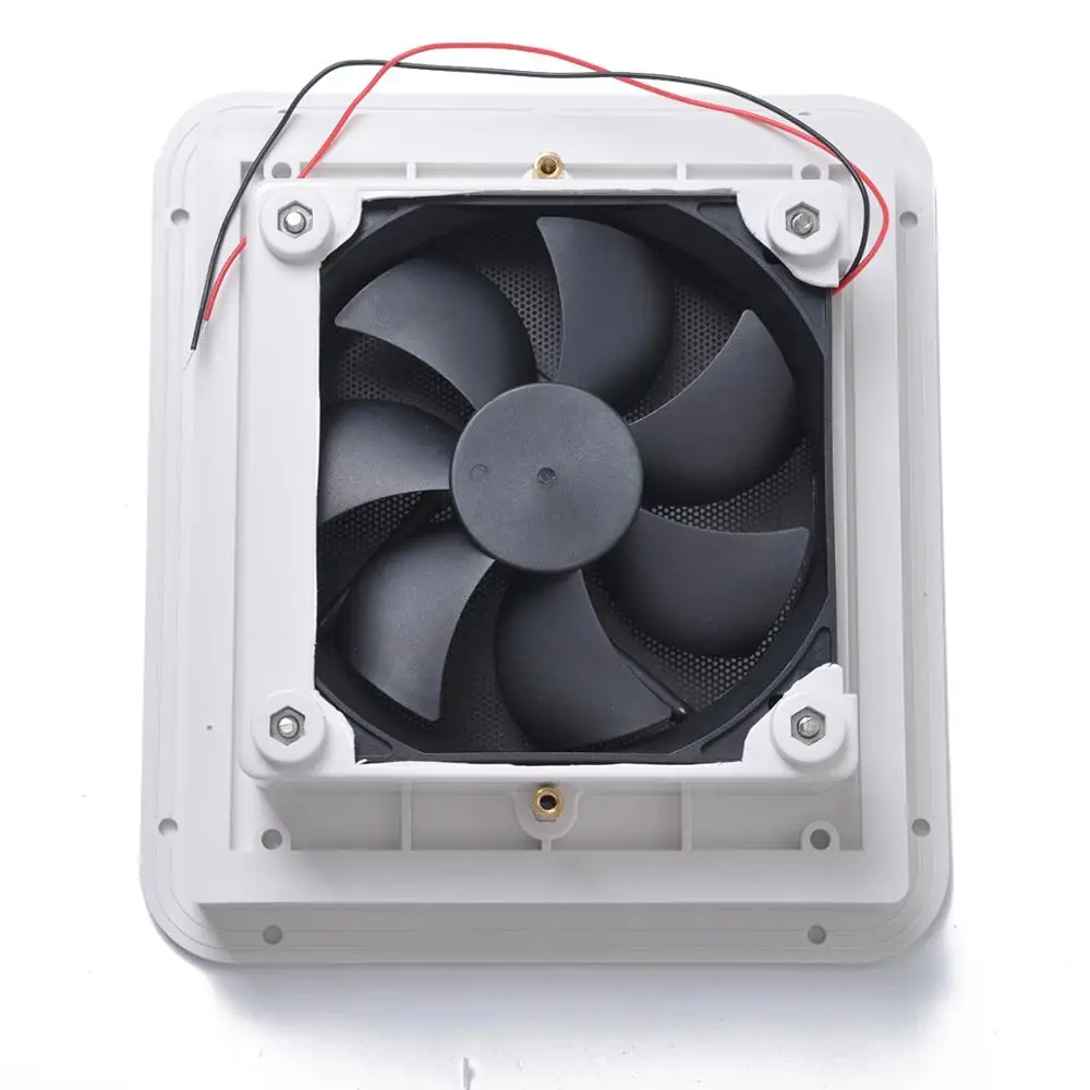 12V WHITE Air Vent with FAN RV Trailer Caravan Side Air Ventilation For RVs, Trailers, Motorhomes etc Auto Accessories