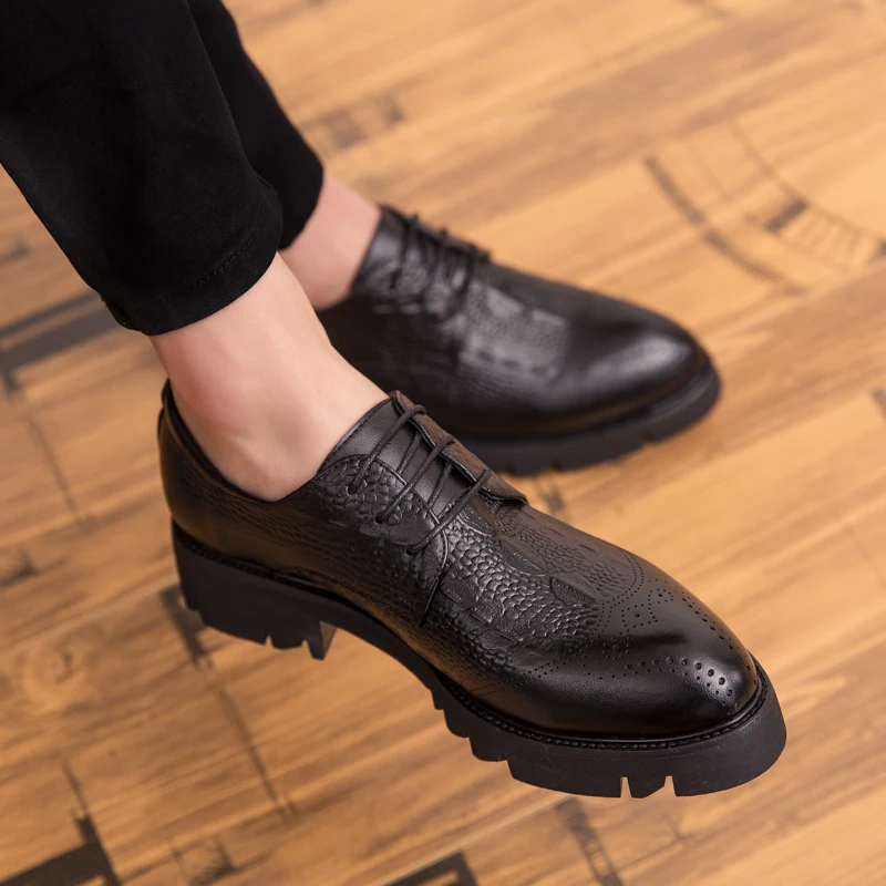 

men formal shoes leather oxford shoes for men dressing wedding party working lace up leather brogues business dress shoes l5