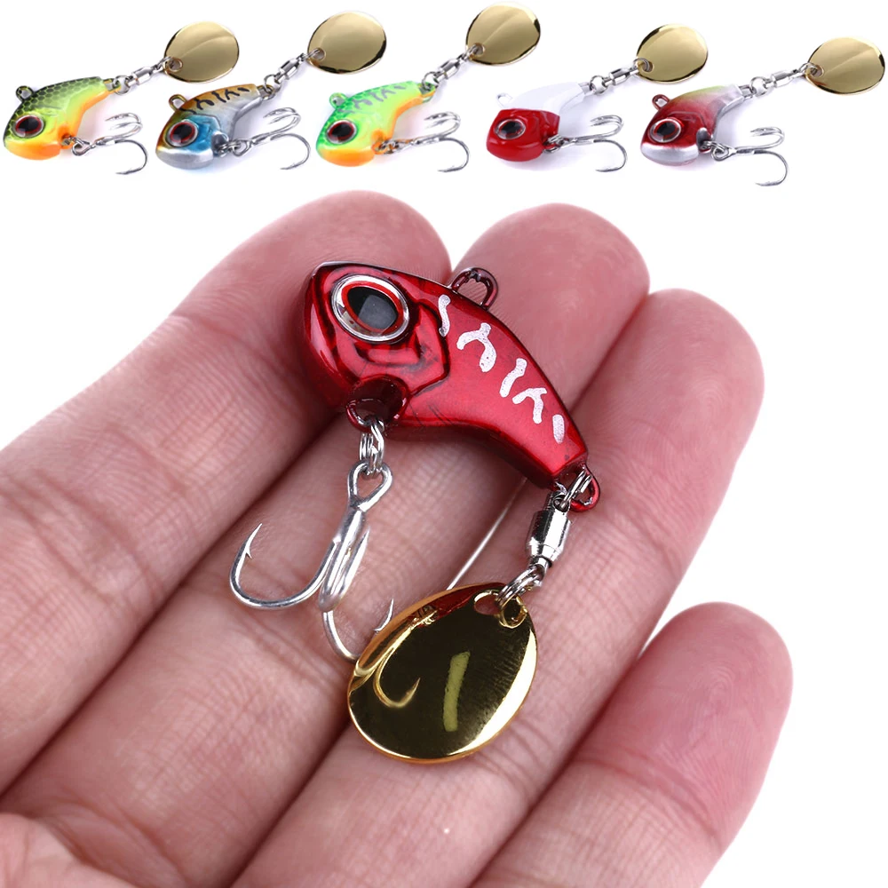 

HENGJIA Metal Mini VIB With Spoon Fishing Lure 9g 14g 16g 2.5/3/3.5cm Wobbler Crankbait Pesca Fishing Tackle