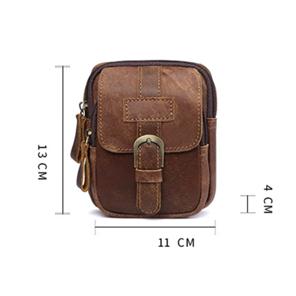 Мужская поясная сумка из натуральной кожи для мобильного телефона bolsa de