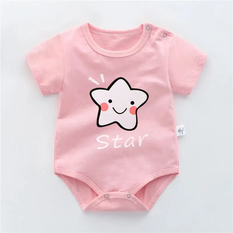

newborn baby bodysuits short sleevele baby clothes O-neck 0-12M baby Jumpsuit 100%Cotton baby clothing Infant sets dropshiping