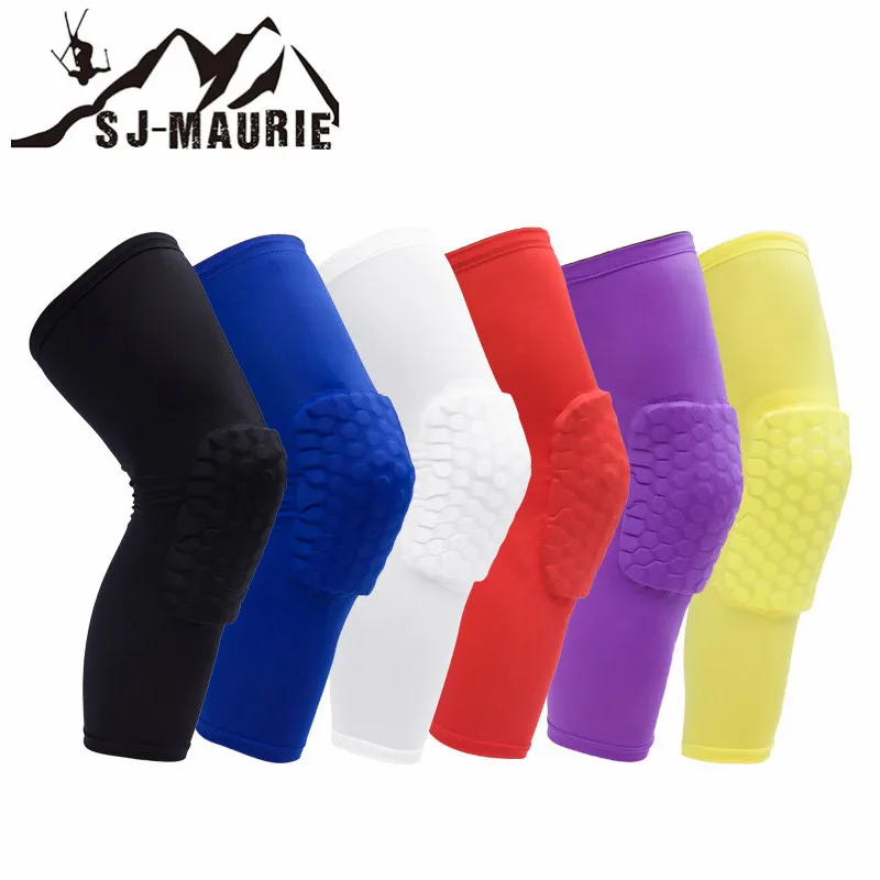 

1Pcs Hot Honeycomb Knee Pad Crashproof Antislip Basketball Long Knee Leg Protection Sleeve Protector,S,M,L,XL