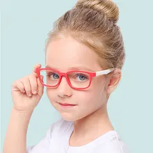 Новые анти-голубые легкие детские очки детские мягкие оправа для глаз силиконовые очки для девочек и мальчиков прозрачные компьютерные очки UV400