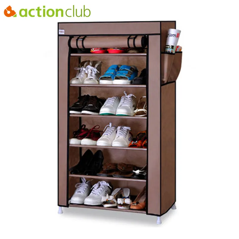Actionclub سميكة غير المنسوجة متعددة الطبقات خزانة خذاء الغبار الإبداعية DIY الجمعية تخزين حذاء رف أداة تنظيم الأحذية رفوف