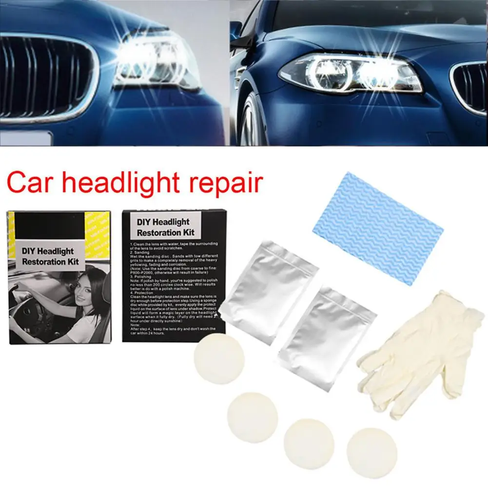 Auto Lenses Polishing 9H Car Headlights Restoration Kit Anti Scratch