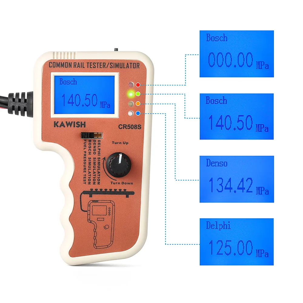 CR508 дизель Common Rail тест давления er и симулятор для Bosch/Delphi/Denso сенсор инструмент CR508 дизельный двигатель