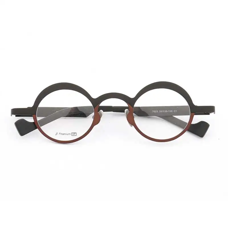 

YOUTOP The New Fashionable Round Circle Lens Titanium Classic Eyewear Frames 7023