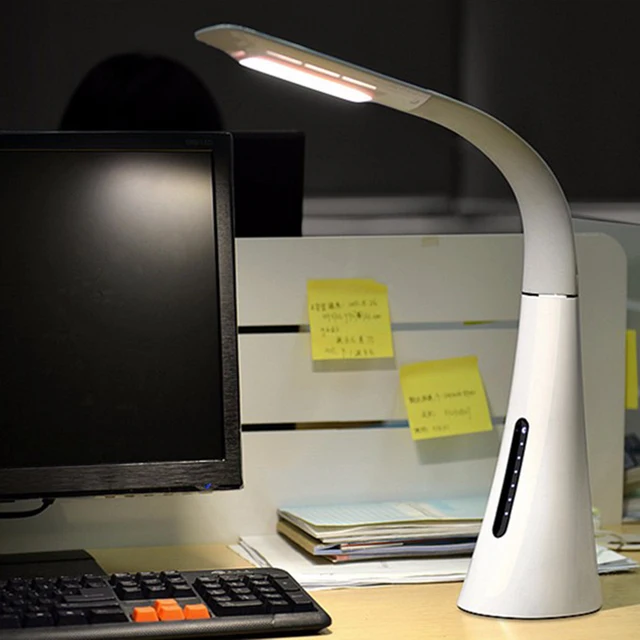 LED Desk Lamp Table Lamp Reading Study Lamp with Smooth Dimmer white