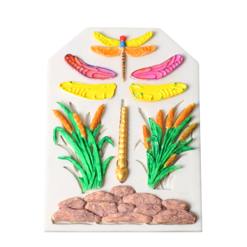 

3D Dragonfly Silicone Fondant Chocolate Biscuit Mold DIY Cake Decorating Tool Border Baking Sugarcraft Gumpaste Molds