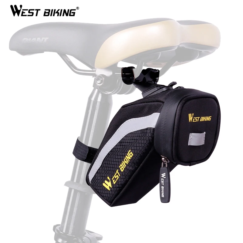 WEST BIKING font b Bicycle b font Polyester Back Seat Repair Tools Pocket Bike Seat Mesh