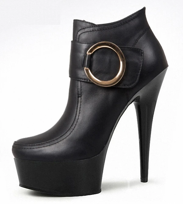 Женские ботинки на молнии из лакированной кожи платформе 15 см|women boots|women ankle bootsshort