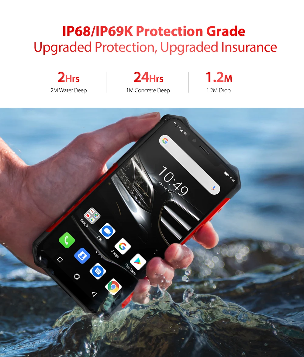 Ulefone Armor 6E IP68 Водонепроницаемые мобильные телефоны Android 9,0 6," Helio P70 4G+ 64G Face ID NFC Беспроводная зарядка прочный смартфон