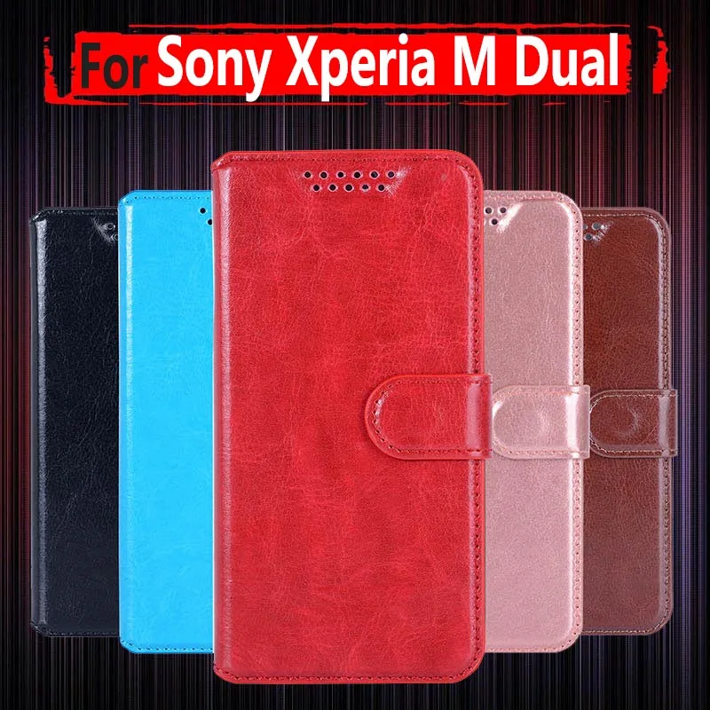 

Coque Flip Case for Sony Xperia M C 2005 1905 2004 Luxury Phone Leather Cover for Sony Xperia M C1905 C2005 C2004 Phone Bag