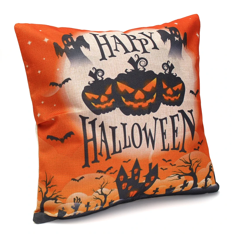 Halloween Cushion Cover Pumpkin Series Square Pillow Cover Throw