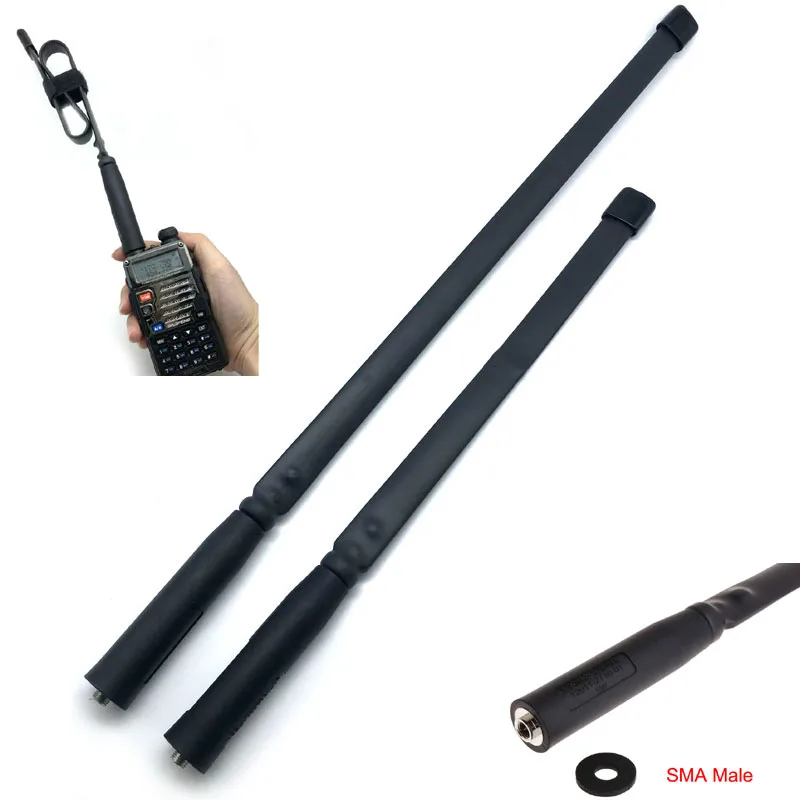 CS Tactical SMA-M SMA Male Dual Band VHF UHF 144/430Mhz Foldable Antenna For YAESU VX7R VX-7R VX-8R FT1DR FT2DR VX6R FT270 Radio