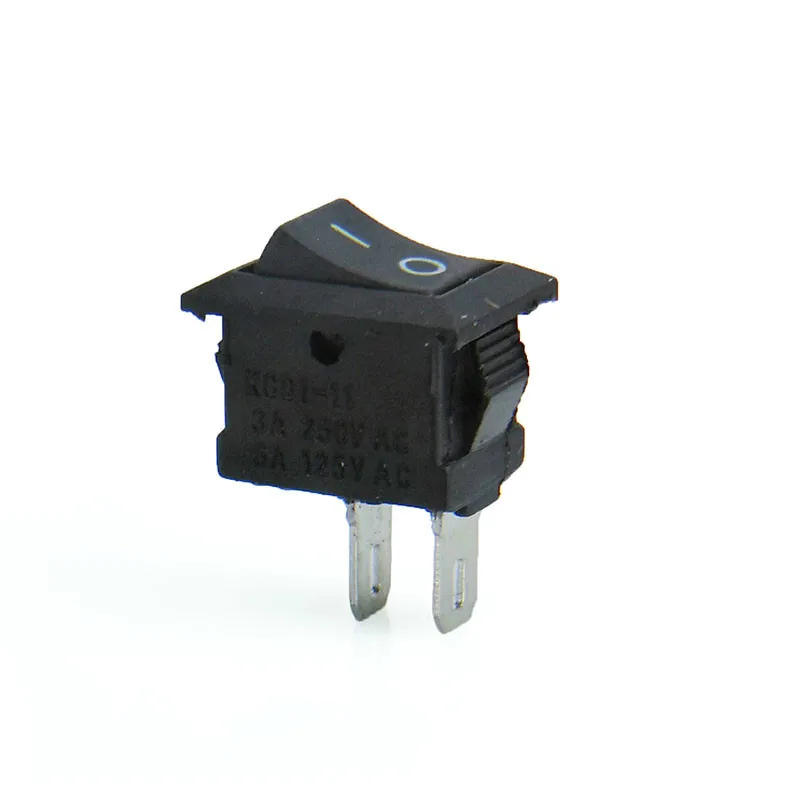 10 шт./лот 15*10 2 Pin KCD1 250V 3A переключатель лодки красный черный оснастки SPST вкл. Рокер