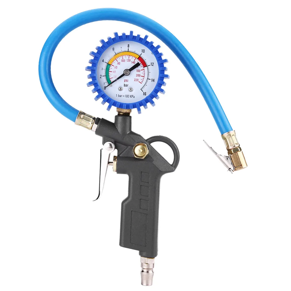 0 220PSI Car Tyre Air Pressure Gauge Meter Truck Motorcycle Tyre Tire Air Pressure Inflator