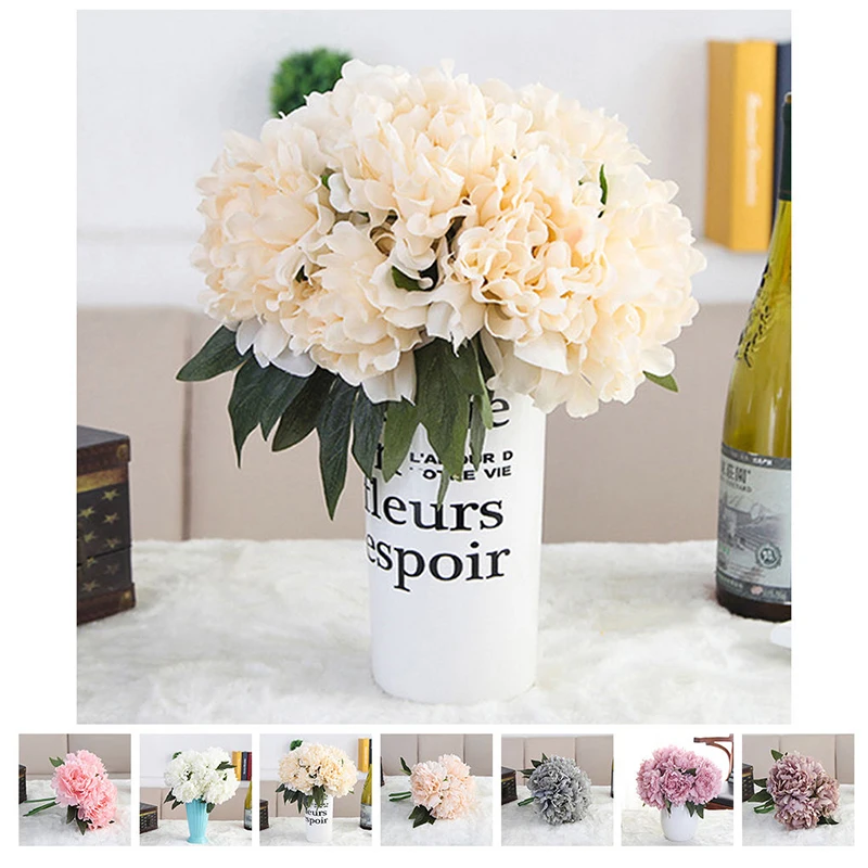 

2018 High Quality Fake Peony Bouquet Flower Decoration Simulation Flower Silk Peony Flowers Artificial Peony Flowers 7A0117