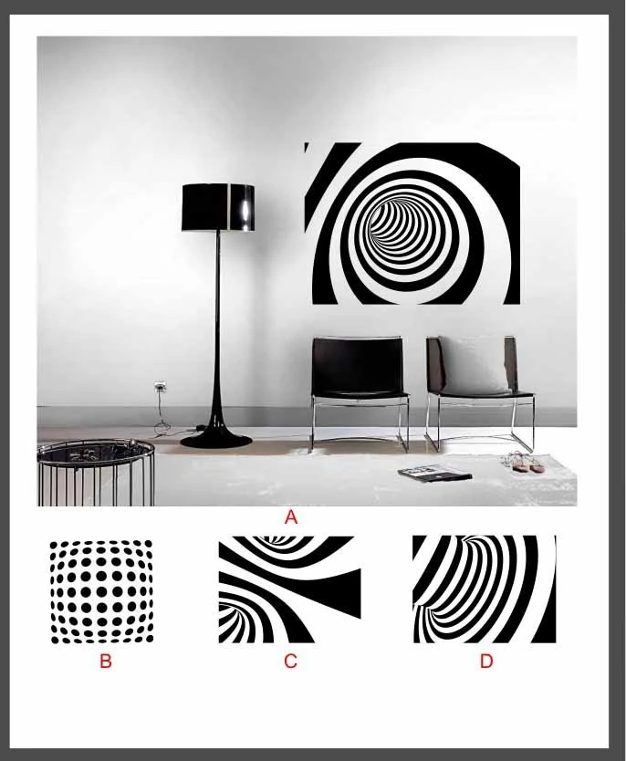 16 New Modern 4 Diversi Disegni 3d Astratto Bianco E Nero Della Banda Stickers Murali Decorare Soggiorno Cucina Camera Da Letto Murale Wall Decals Decoration Living Roomroom Design Aliexpress