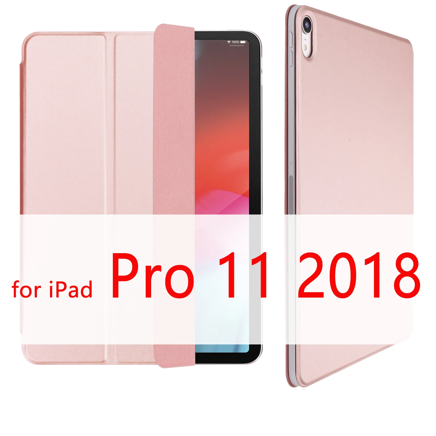 Для iPad Pro 11 Чехол для iPad Pro 12,9 Магнитный ультра тонкий чехол для смарт-телефона для iPad 11 дюймов чехол с поддержкой беспроводной зарядки - Цвет: Rose Gold 11