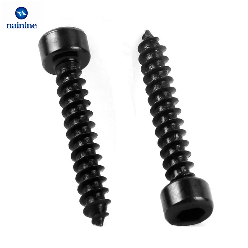 50 шт. M2 M2.6 M3 M4 HA черный цилиндр головка Шестигранная головка ...