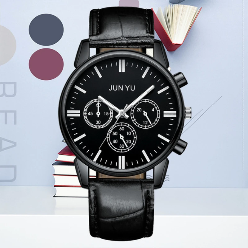 

5 different styles Fashion Watch Men Alloy Synthetic Leather Analog Quartz Men's Sport Wirst Watch mens watches Masculino Reloj