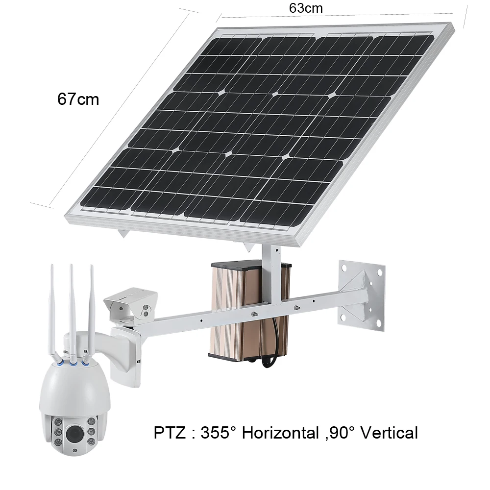 Ip камера 60 Вт с солнечной панелью Wi Fi 1080P HD 3G 4G SIM карта PTZ Солнечная 5X купольная