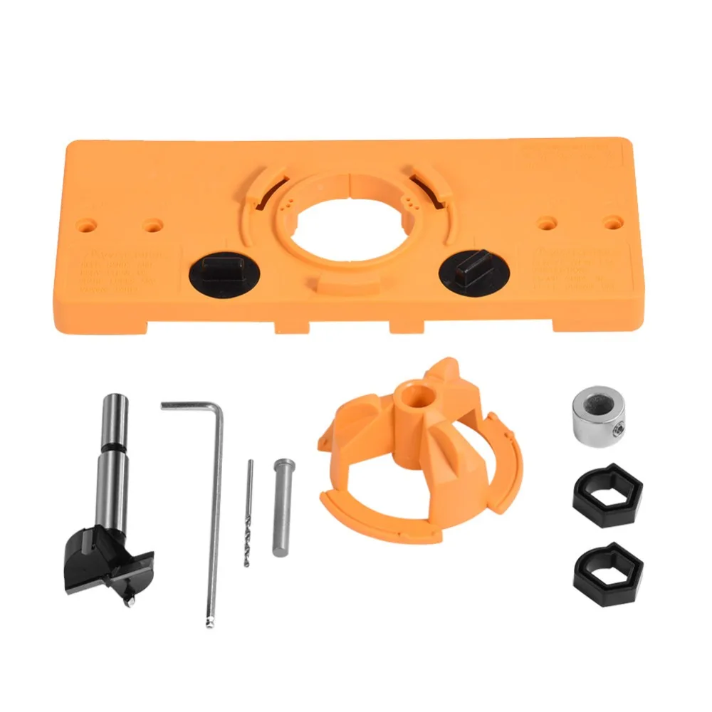 Engineering Plastic 35mm Hinge Drilling Jig with 35mm Forstner Bit
